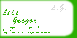 lili gregor business card